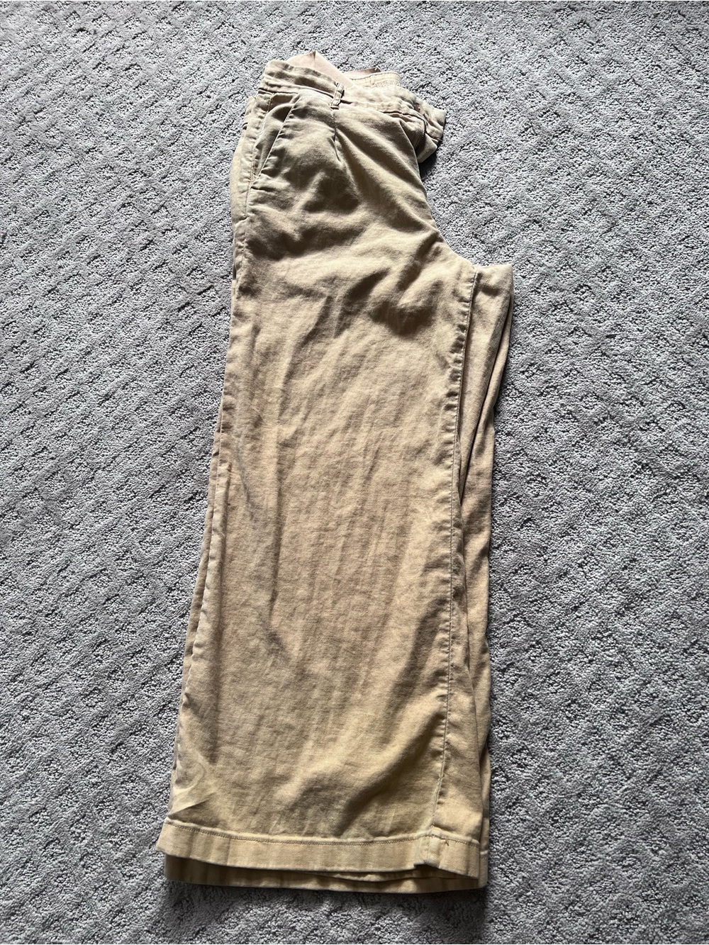 American Eagle Outfitters Wide Leg Pants in Light Mustard Color